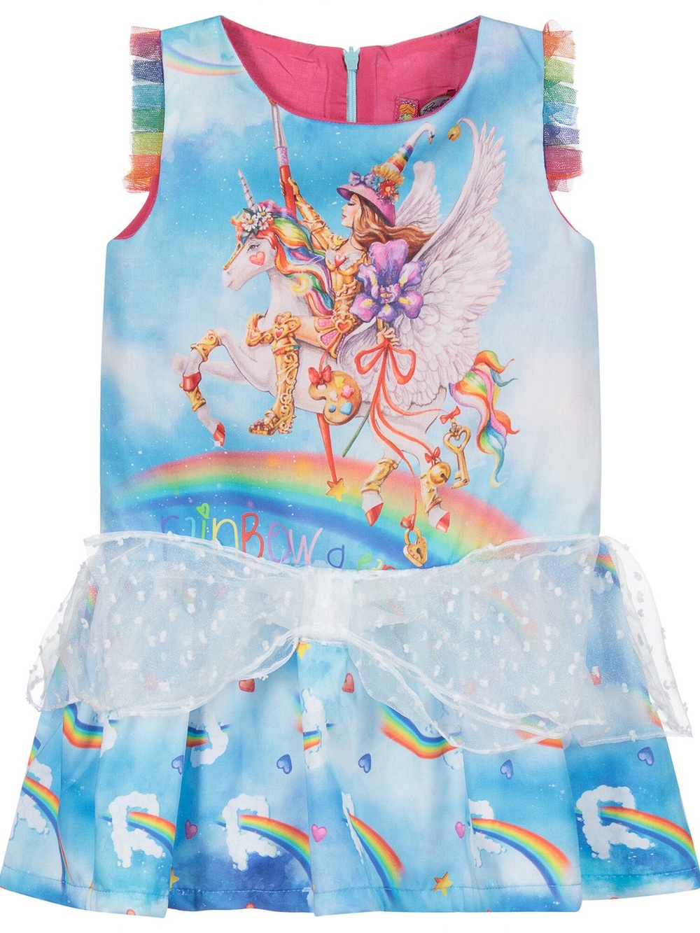 Rosalita Senorita Cotton poplin fairy Rainbow Unicorn dress